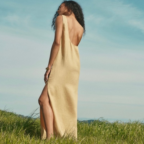 Reformation 100% Linen scoop back dress - Picture 3 of 6